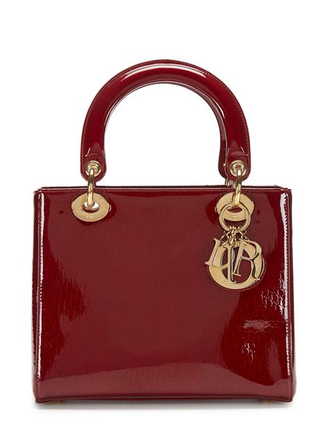 lady dior medium burgundy patent|Dior handbags designer.